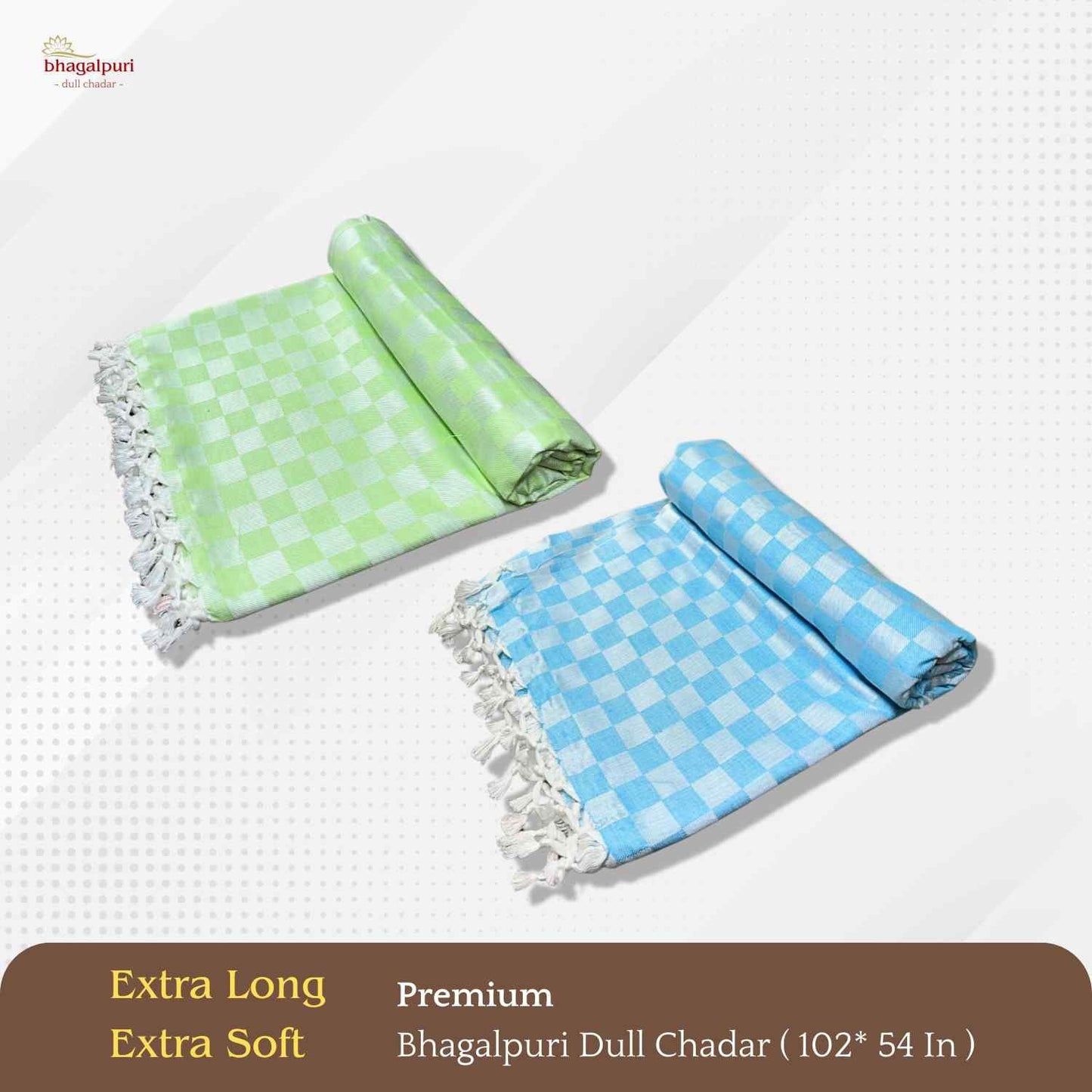 Pack of 2 - 100% Cotton Lightweight AC Blanket for All Seasons | Super Soft, Travel-Friendly, Compact Throw Blanket | DULL 52 53