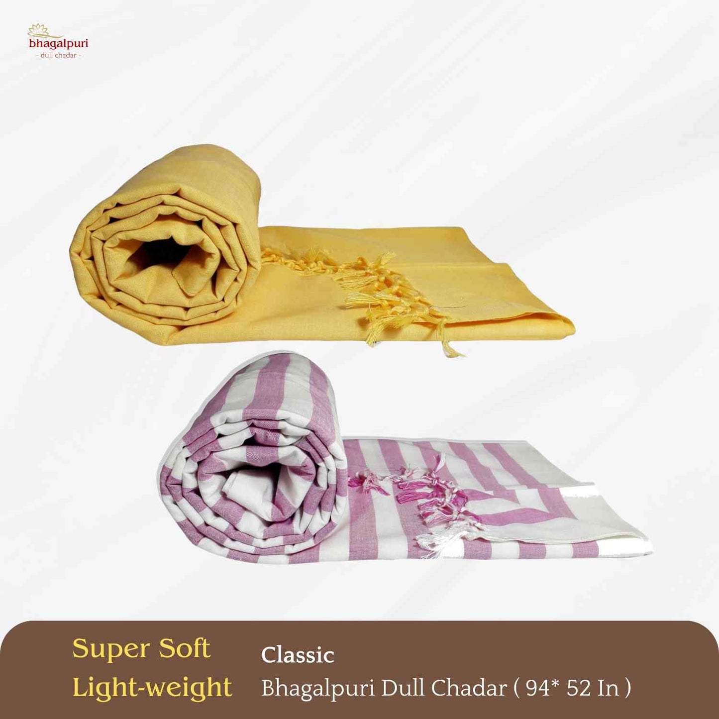 Travel & Lightweight - Classic Bhagalpuri Dull Chadar Pack of Two | DULL 09 15