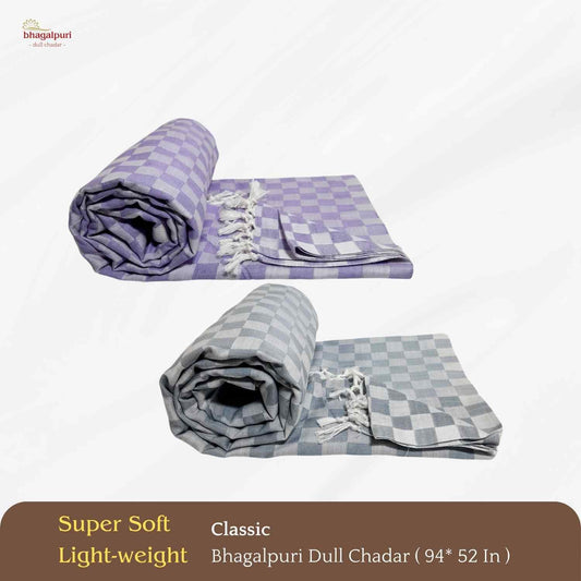 Summer & AC Blanket - Classic Bhagalpuri Dull Chadar Pack of Two | DULL 31 37
