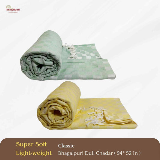 Summer & AC Blanket - Classic Bhagalpuri Dull Chadar Pack of Two | DULL 32 35