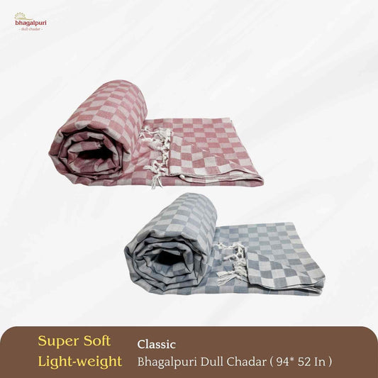 Summer & AC Blanket - Classic Bhagalpuri Dull Chadar Pack of Two | DULL 34 37