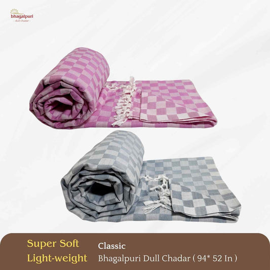 Summer & AC Blanket - Classic Bhagalpuri Dull Chadar Pack of Two | DULL 36 37
