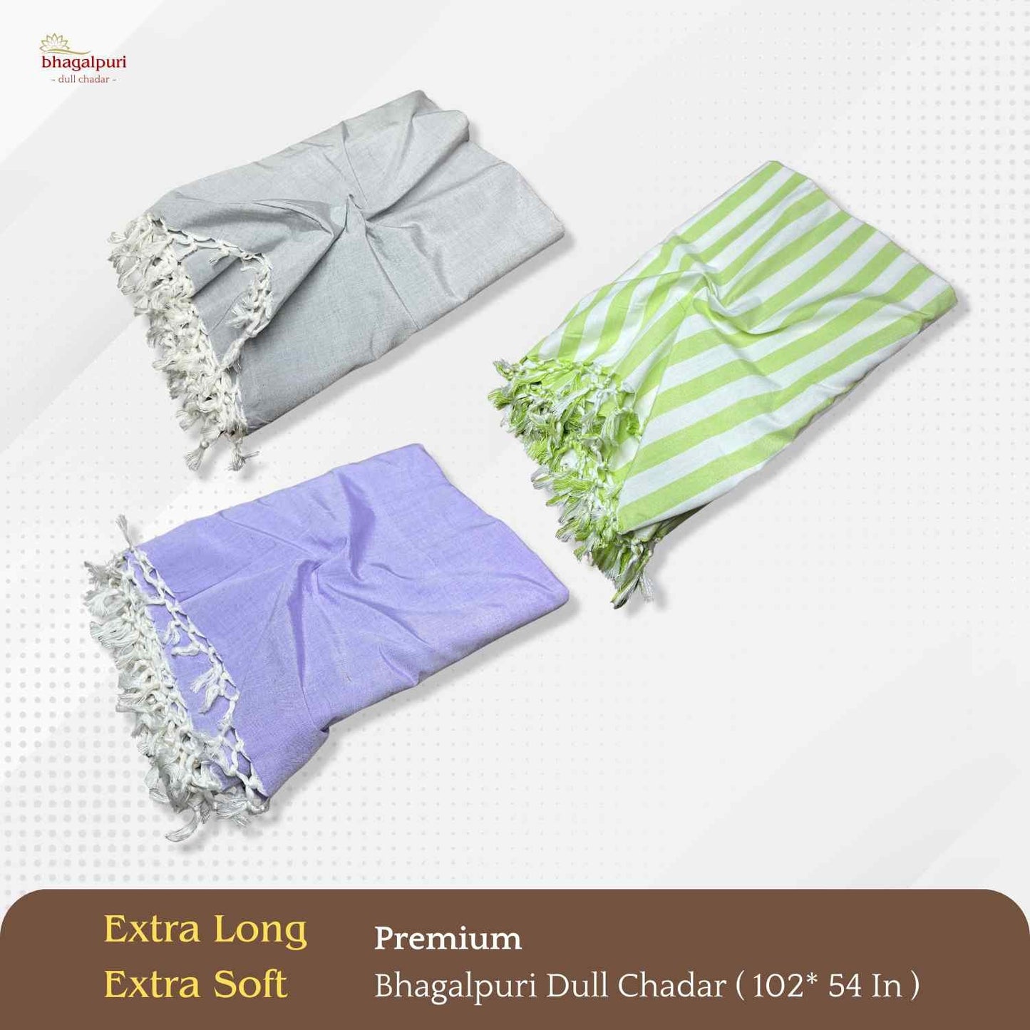 Summer Blanket - Premium Bhagalpuri Dull Chadar Pack of Three | DULL 63 64 65