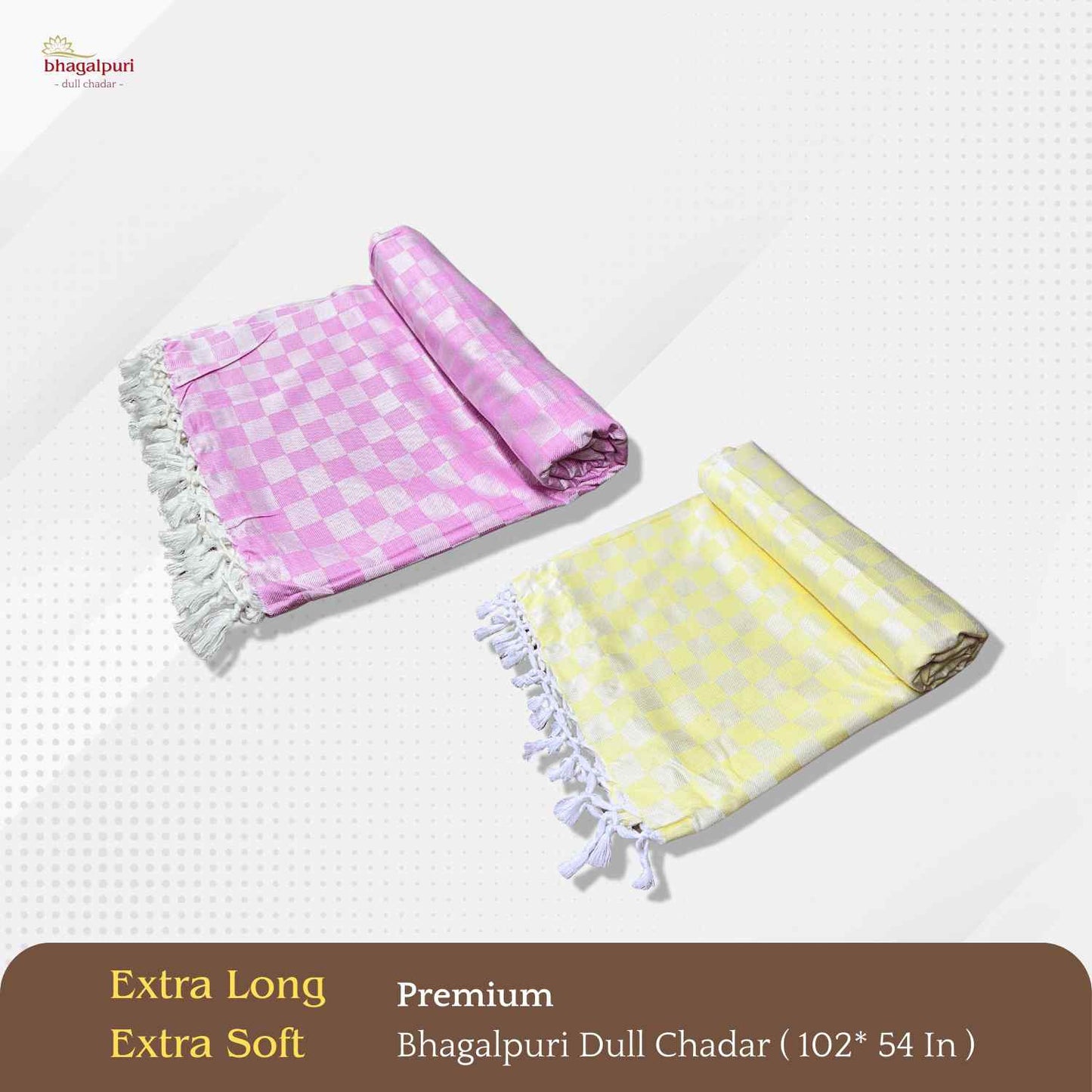 Pack of 2 - 100% Cotton Lightweight AC Blanket for All Seasons | Super Soft, Travel-Friendly, Compact Throw Blanket | DULL 55 56