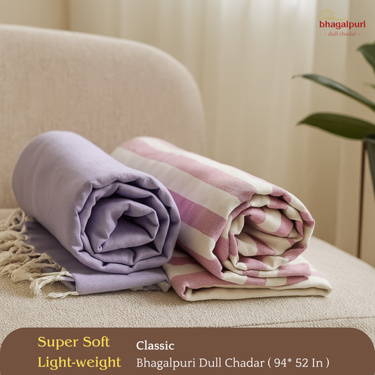 Travel & Lightweight - Classic Bhagalpuri Dull Chadar Pack of Two | DULL 08 15