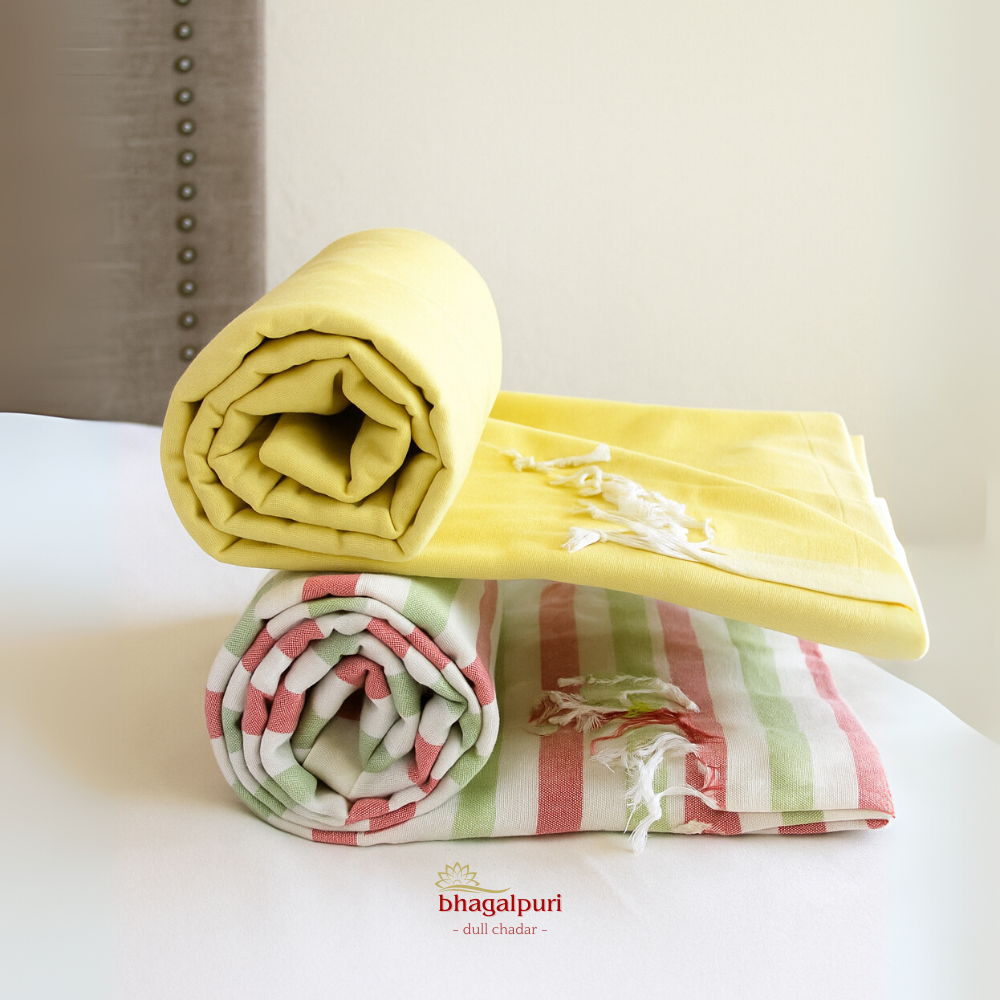 Travel & Lightweight - Classic Bhagalpuri Dull Chadar Pack of Two | DULL 12 14