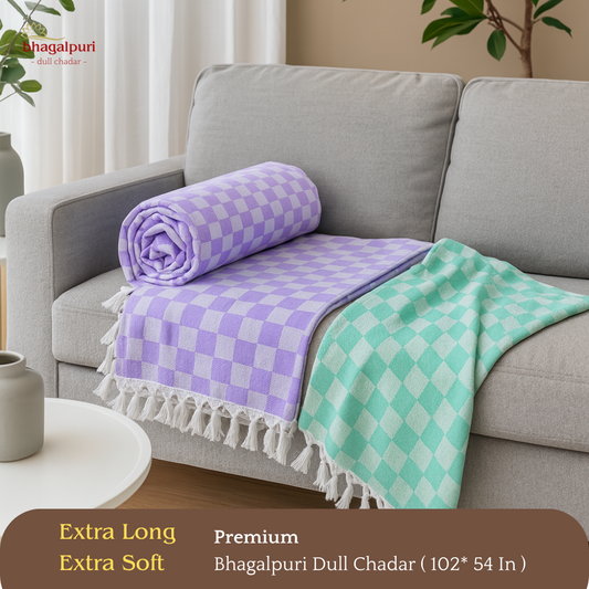 Super Soft & Gentle - Premium Bhagalpuri Dull Chadar Pack of Two | DULL 59 60